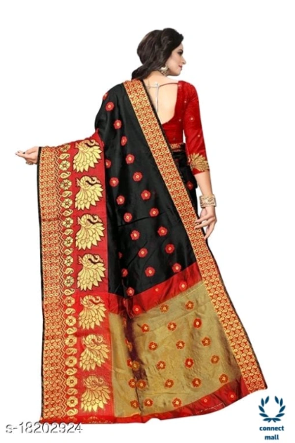 COTTON BASED JACQUARD SAREES - Saree Length Size-5.5m Blouse Lenght Size:0.8, Cotton Silk, Zari Woves, pack of:1